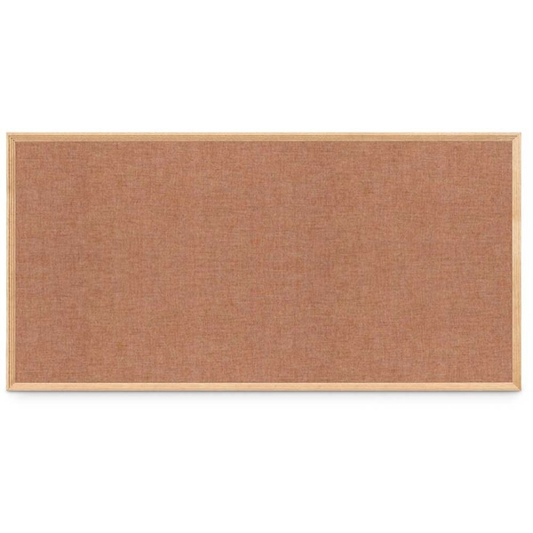 United Visual Products Wood Combo Board, 96"x48", Cherry/White Porcelain & Rubber UVDECORK9648OAK-CHERRY-WHTPORC-RUBBER - main